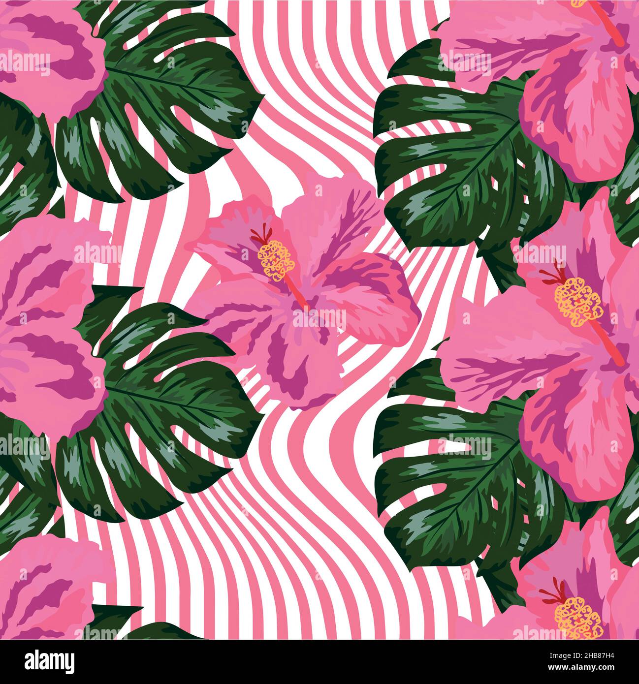 Floral exotic tropical seamless pattern tropic hawaiian wallpaper ...