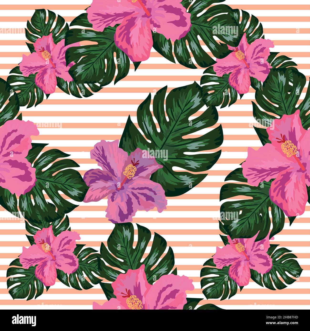 Floral exotic tropical seamless pattern tropic hawaiian wallpaper ...