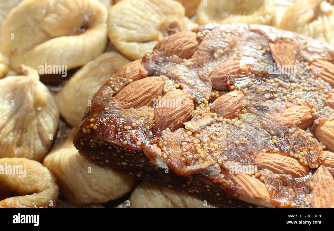 dried figs and fig bread Stock Photo Alamy