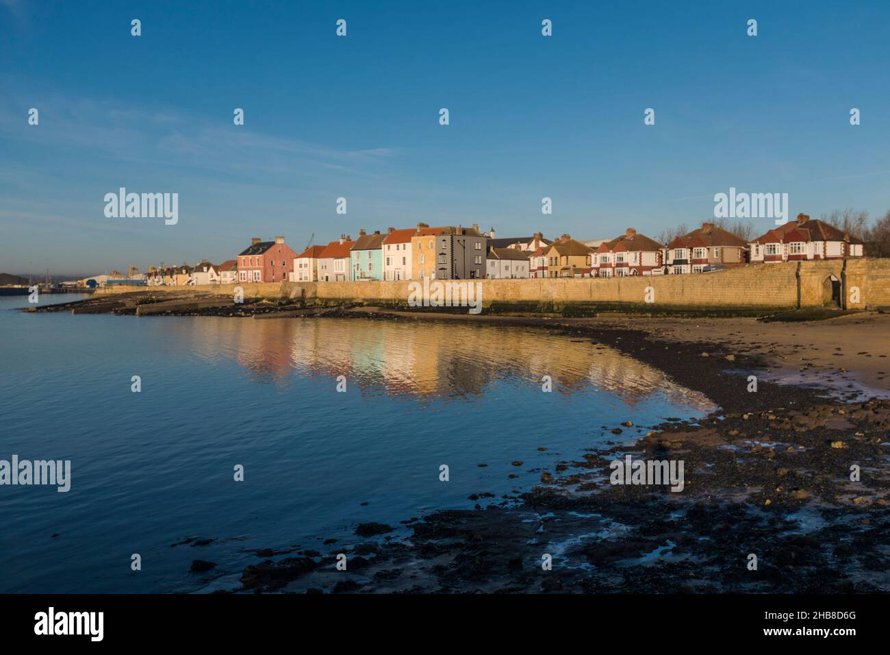 The seafront and terraced houses at the Headland in Old