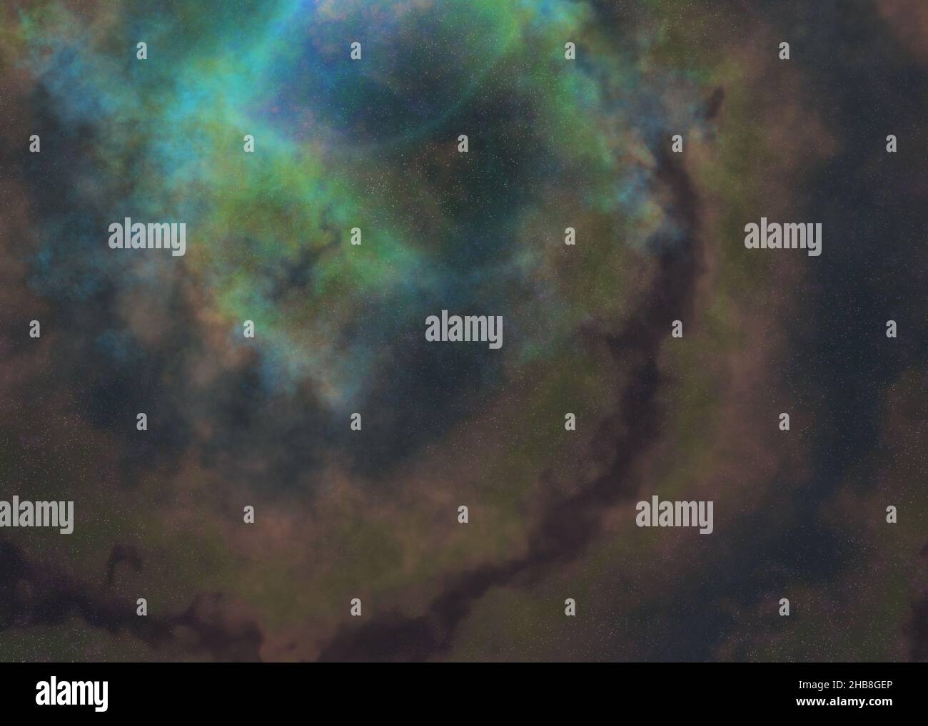 Abstract starry space and nebula clouds, 3d illustration Stock Photo ...