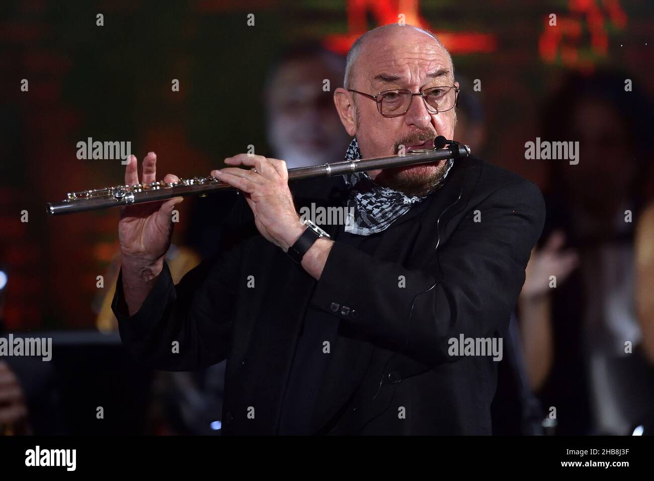 The flutist ian anderson of jethro tull hires stock photography and