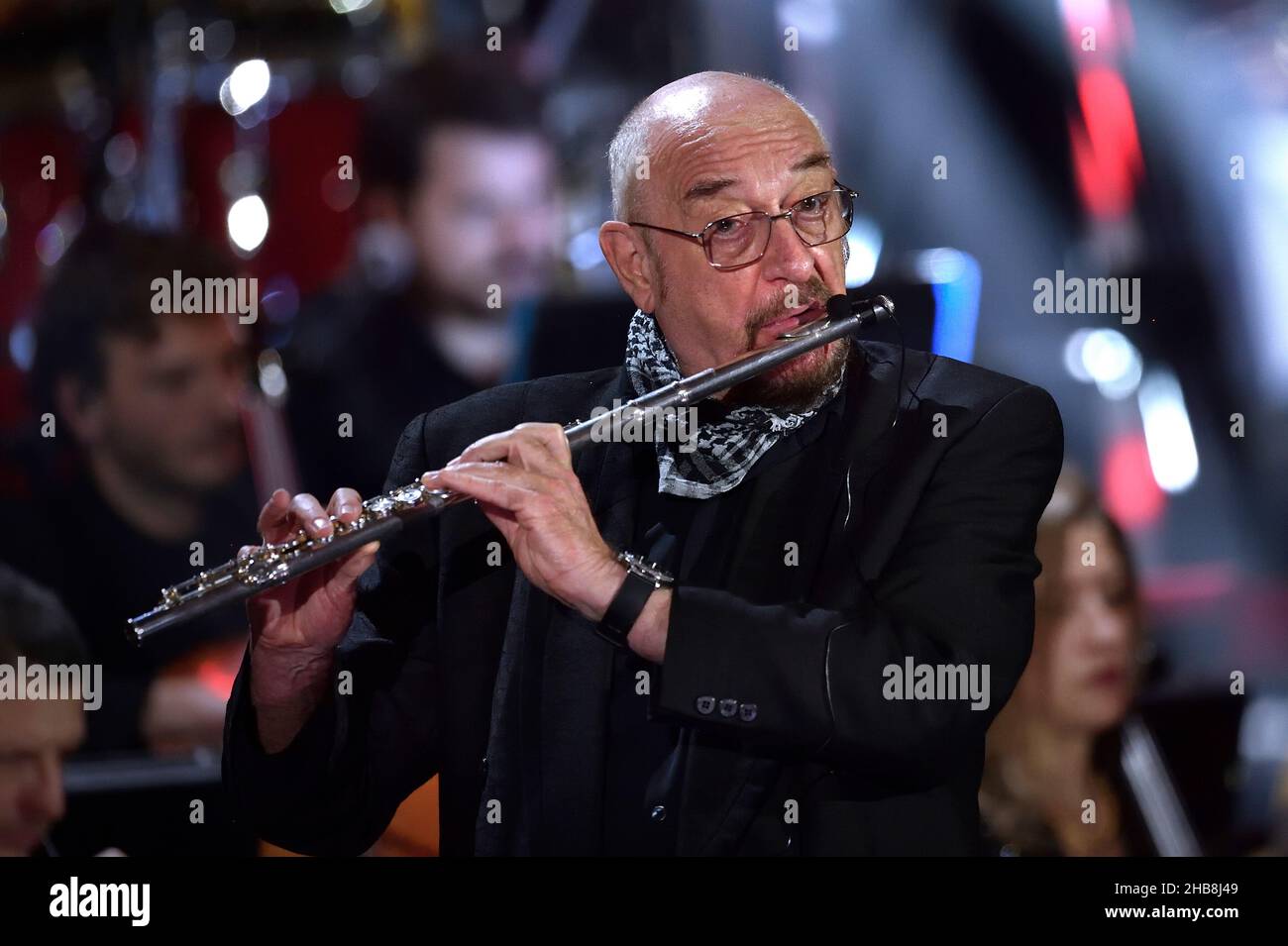 The Flutist Ian Anderson Of Jethro Tull High Resolution Stock
