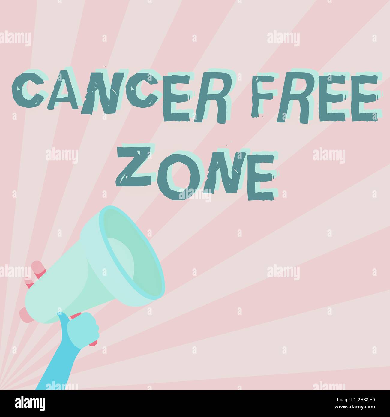 Sign displaying Cancer Free Zone. Conceptual photo supporting cancer