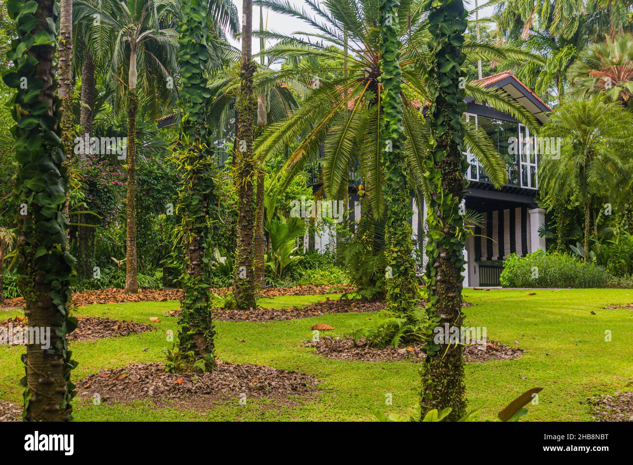 Corner house in Singapore Botanic Gardens Stock Photo Alamy
