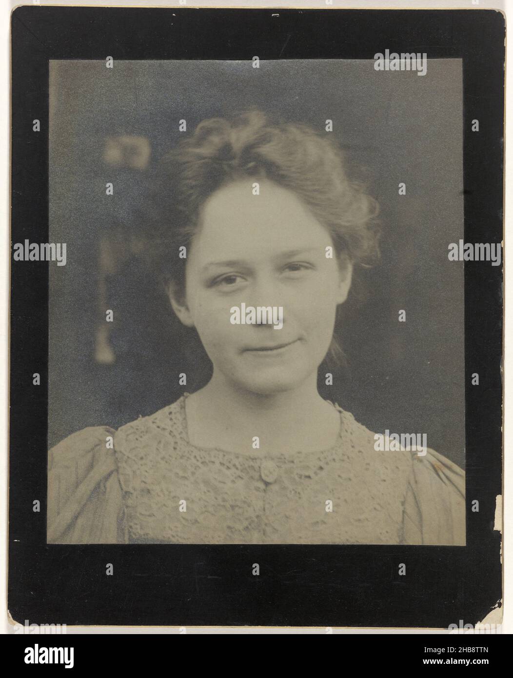 Portrait of Lucie Broedelet, Lucie Broedelet (title on object), Willem Witsen (attributed to), Amsterdam, 1897, paper, gelatin silver print, height 195 mm × width 168 mmheight 248 mm × width 197 mm Stock Photo