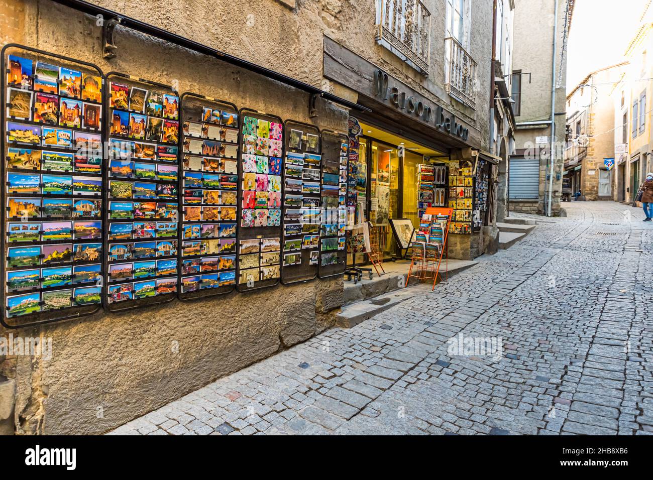 Postcard store of Carcassonne, France Stock Photo