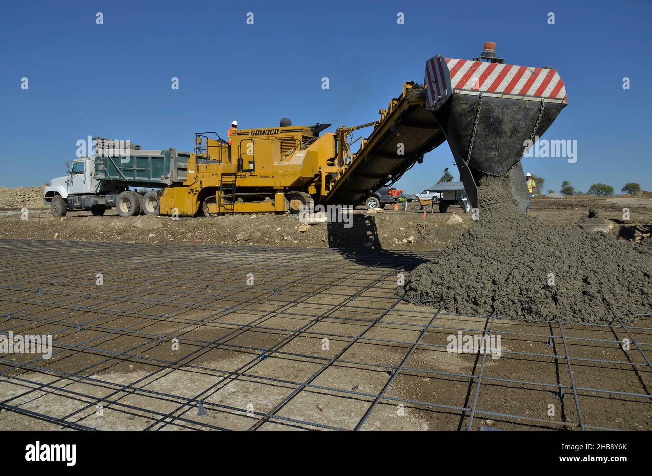 Heavy Commercial Construction of streets, highways and office buildings Stock Photo