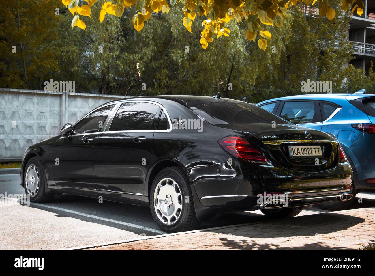 Kiev, Ukraine - May 22, 2021: Luxury car Mercedes-Benz Maybach S560 parked in the city Stock Photo