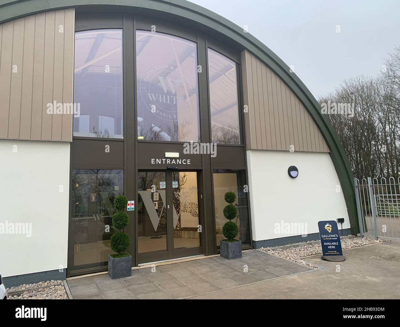 Whites Vegetable shop Earls Barton Northampton UK arch arched bell