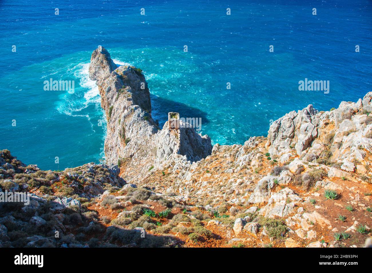 Rocks of cap Cilvarda in Alanya, Turkey Stock Photo