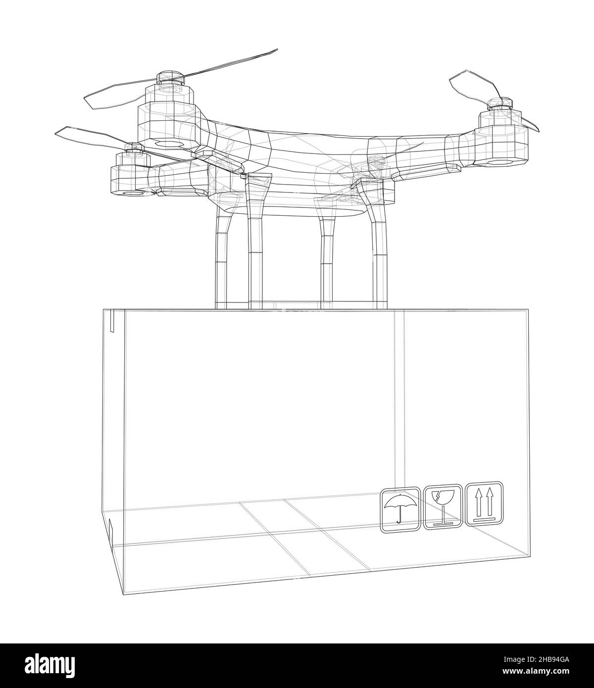 Delivery drone concept outline Stock Photo Circuit Diagram