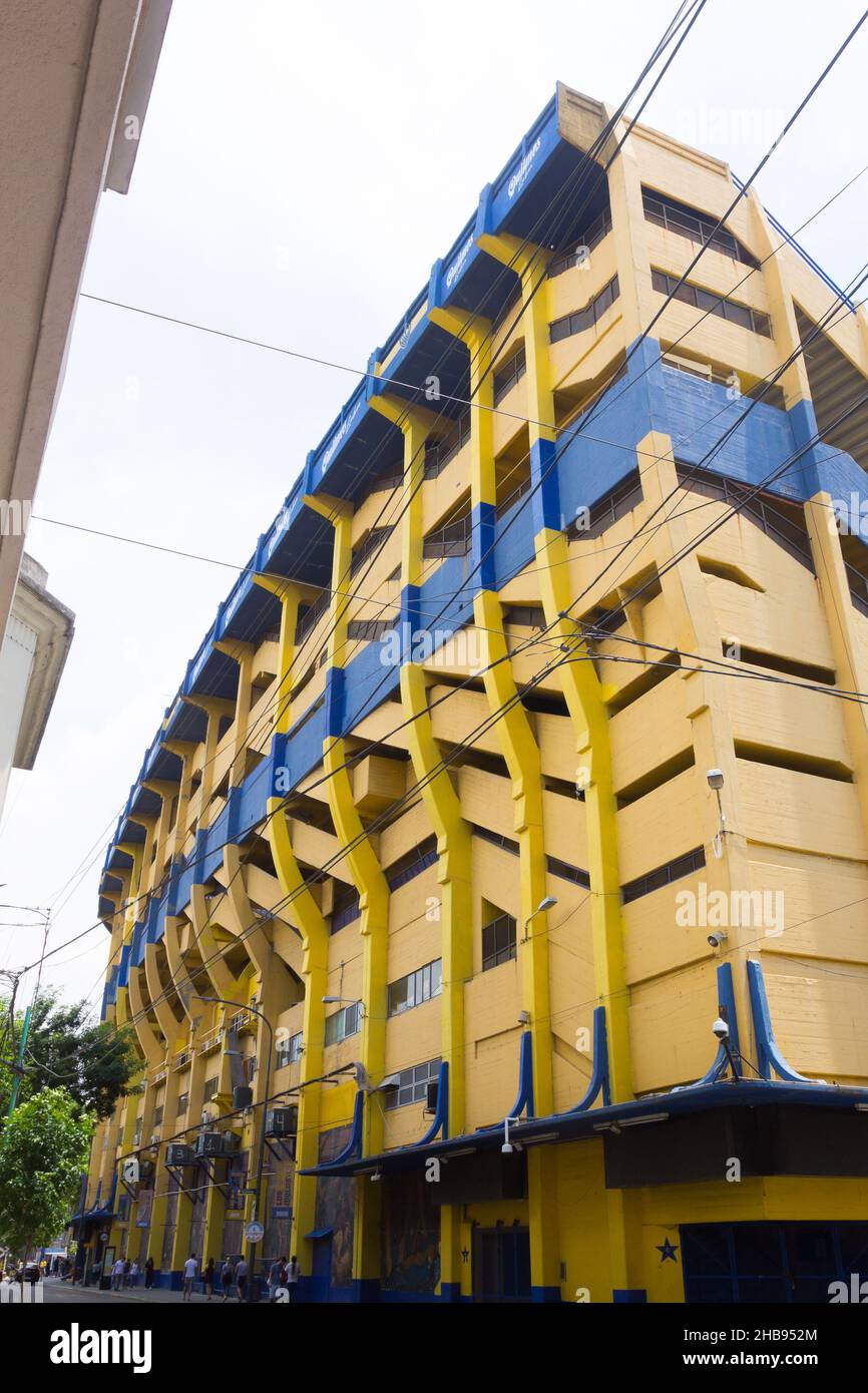 BUENOS AIRES, ARGENTINA - NOVEMBER 30, 2018: La Bombonera stadium view, La Boca, Buenos Aires Stock Photo