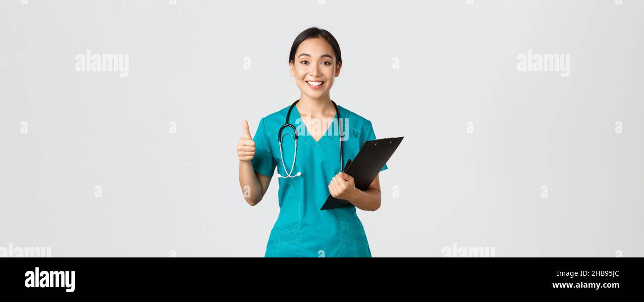 Healthcare workers, preventing virus, quarantine campaign concept