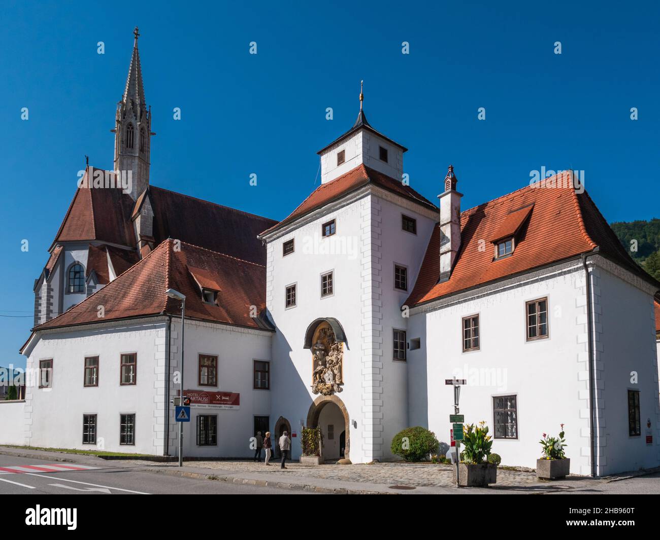 Gaming, Austria - September 26 2021: Kartause Gaming Charterhouse called Maria Thron, a Former Carthusian Monastery Stock Photo