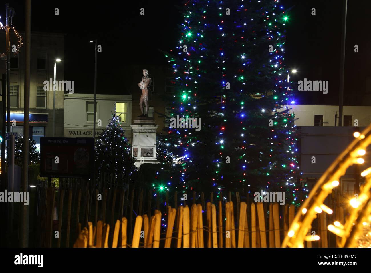 Ayr, Ayrshire, Scotland, UK. Christmas Lights and decorations around