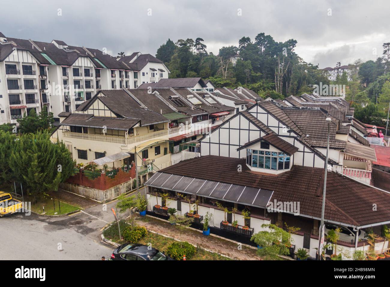 View of Tanah Rata town in the Cameron Highlands, Malaysia Stock Photo ...