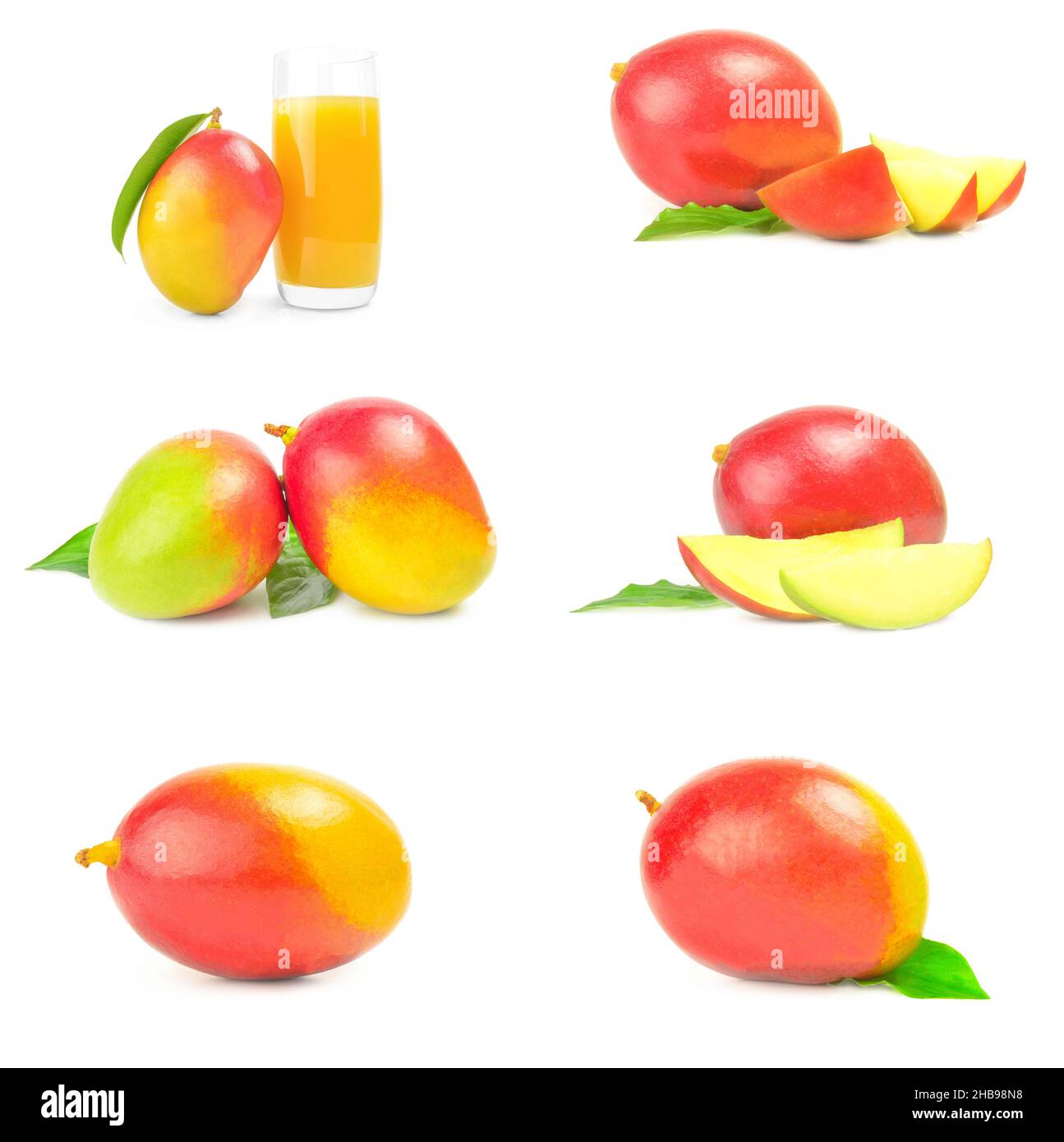 Group of red mango over a white background Stock Photo Alamy