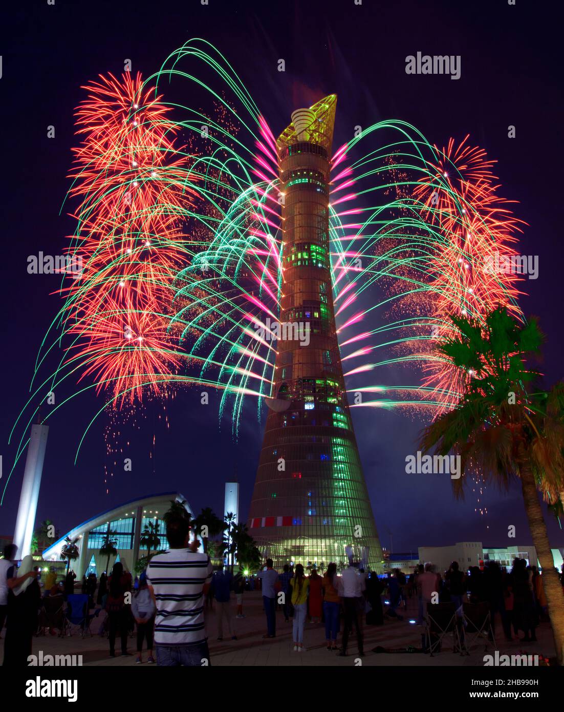 Fireworks in Doha ,QATAR Stock Photo Alamy