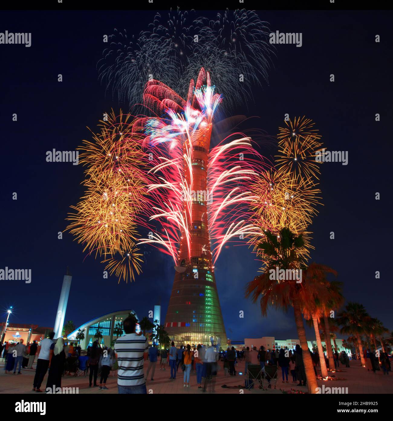 Fireworks in Doha ,QATAR Stock Photo Alamy