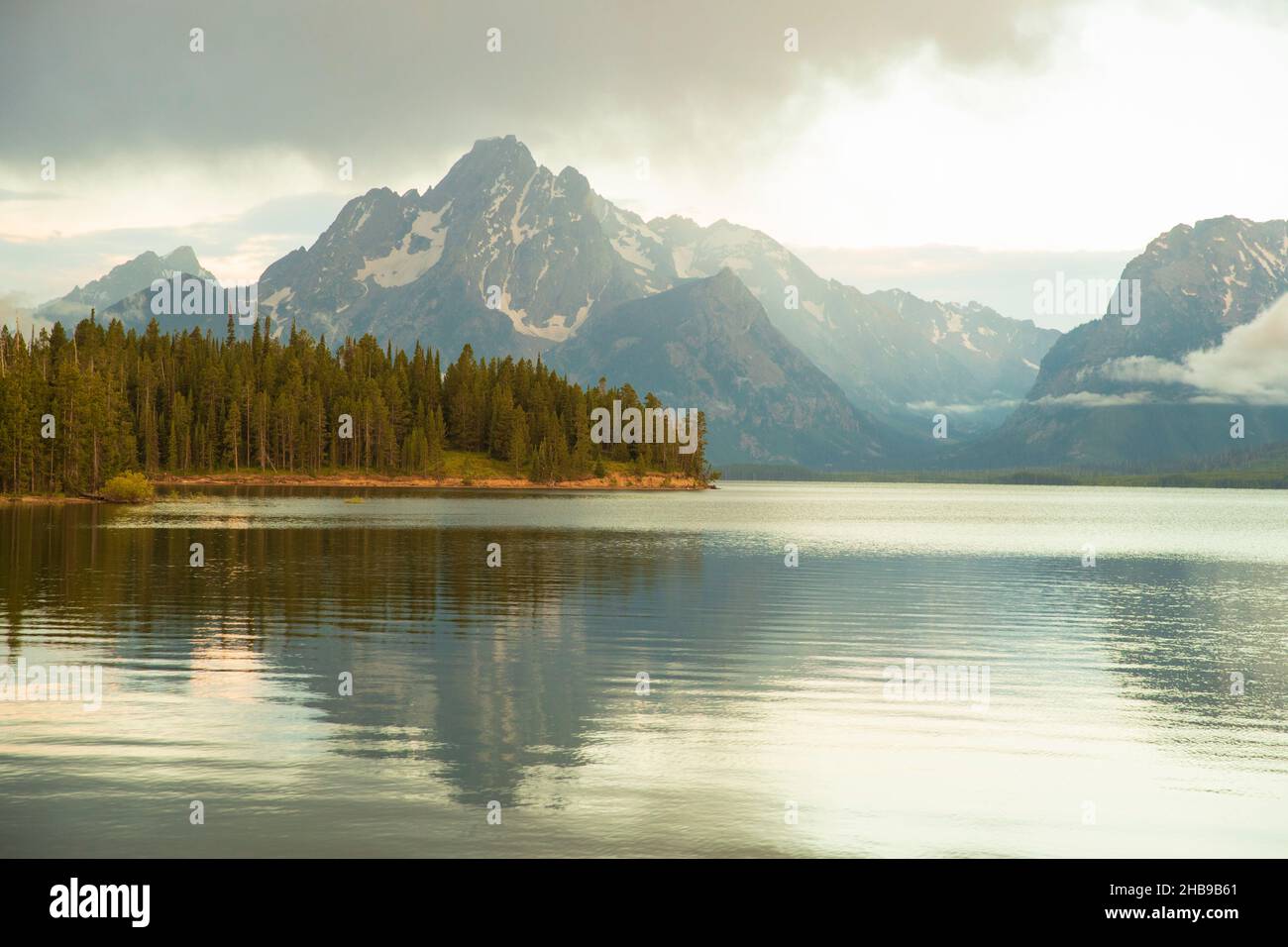 Jackson Lake in Wyoming Stock Photo