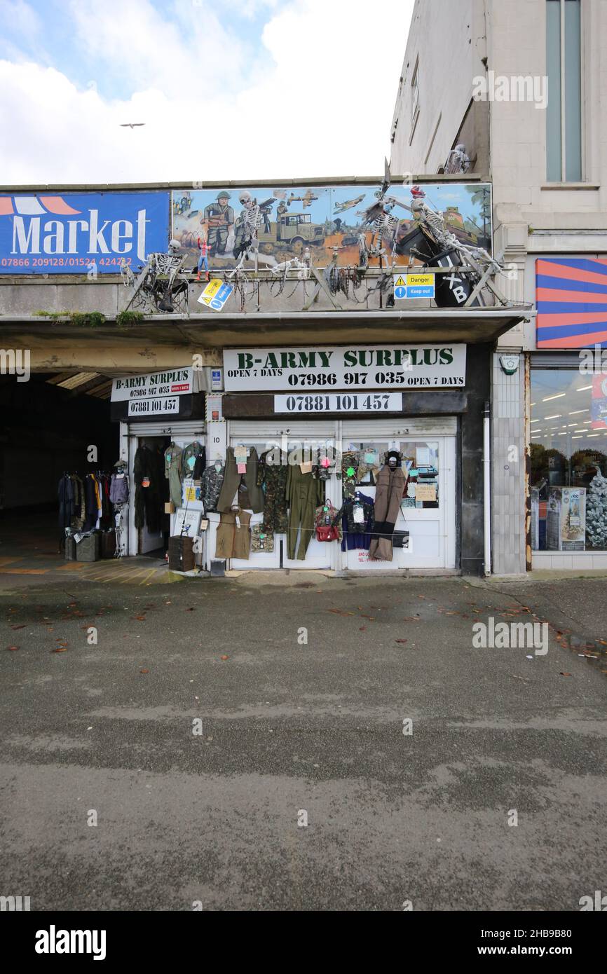 Morecambe, Lancashire, England, UK. Shop on Morecambe seafront selling