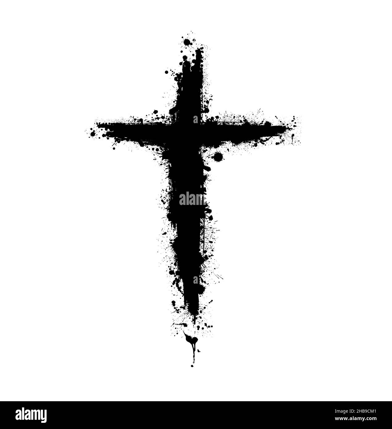 Christian Cross Text Art