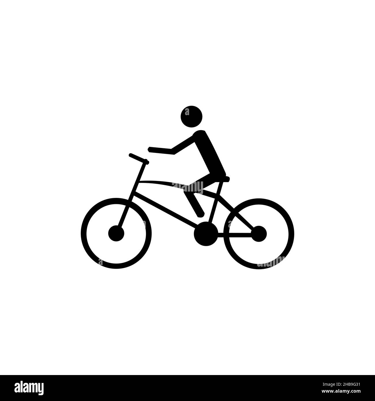 Bicycle vector icon isolated on white background. Vector illustration ...