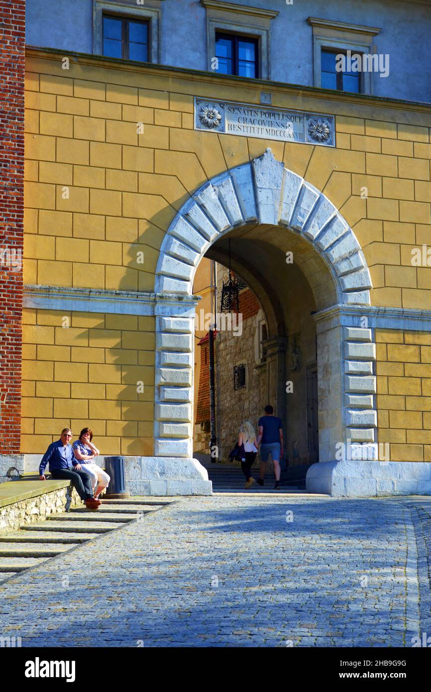 Poland, Cracow, Wawel castle, Waza Tower. Stock Photo