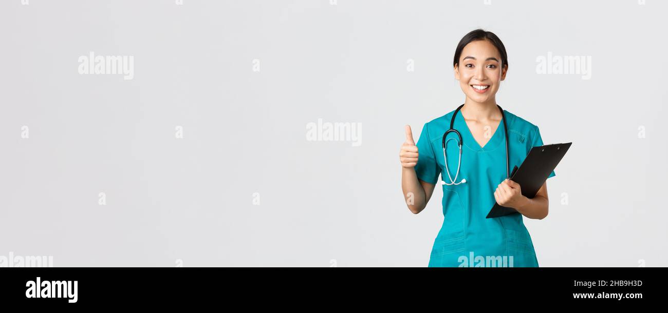 Healthcare workers, preventing virus, quarantine campaign concept