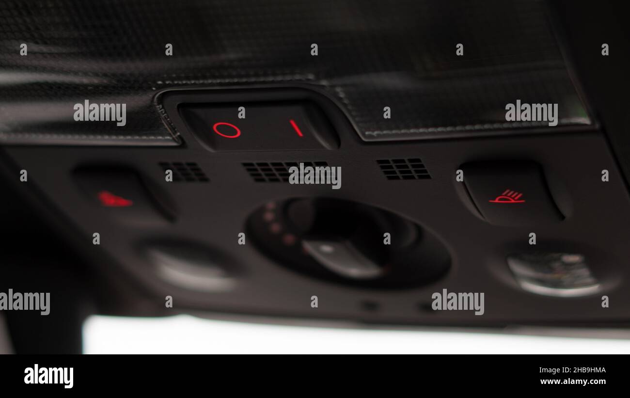 black red car light switch Stock Photo Alamy