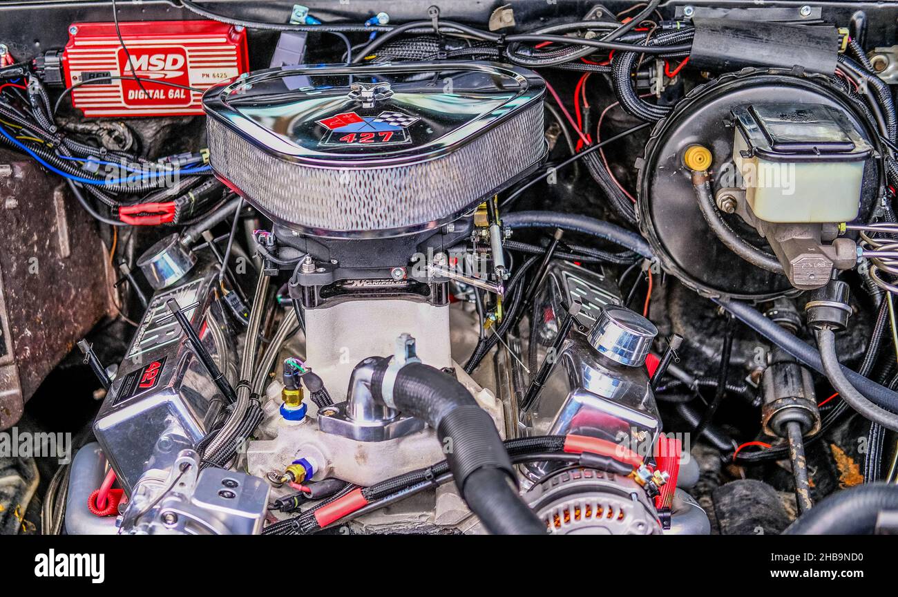 1969 Chevrolet Chevy 427 V8 L88 Engine Cutaway Poster Print - 28x36, High Res, Reproduction