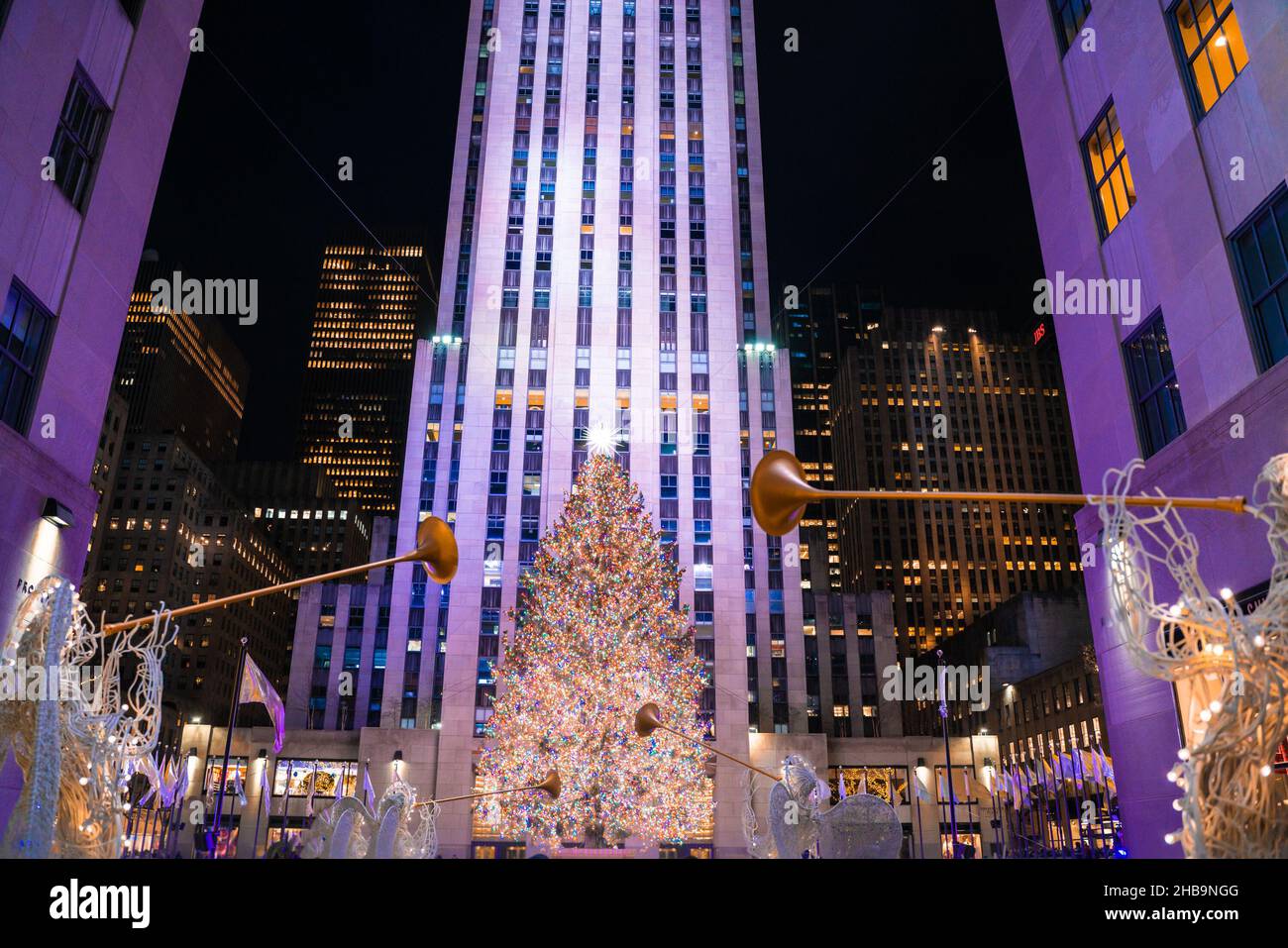 New York City, New York December 15, 2021 View of famous Christmas