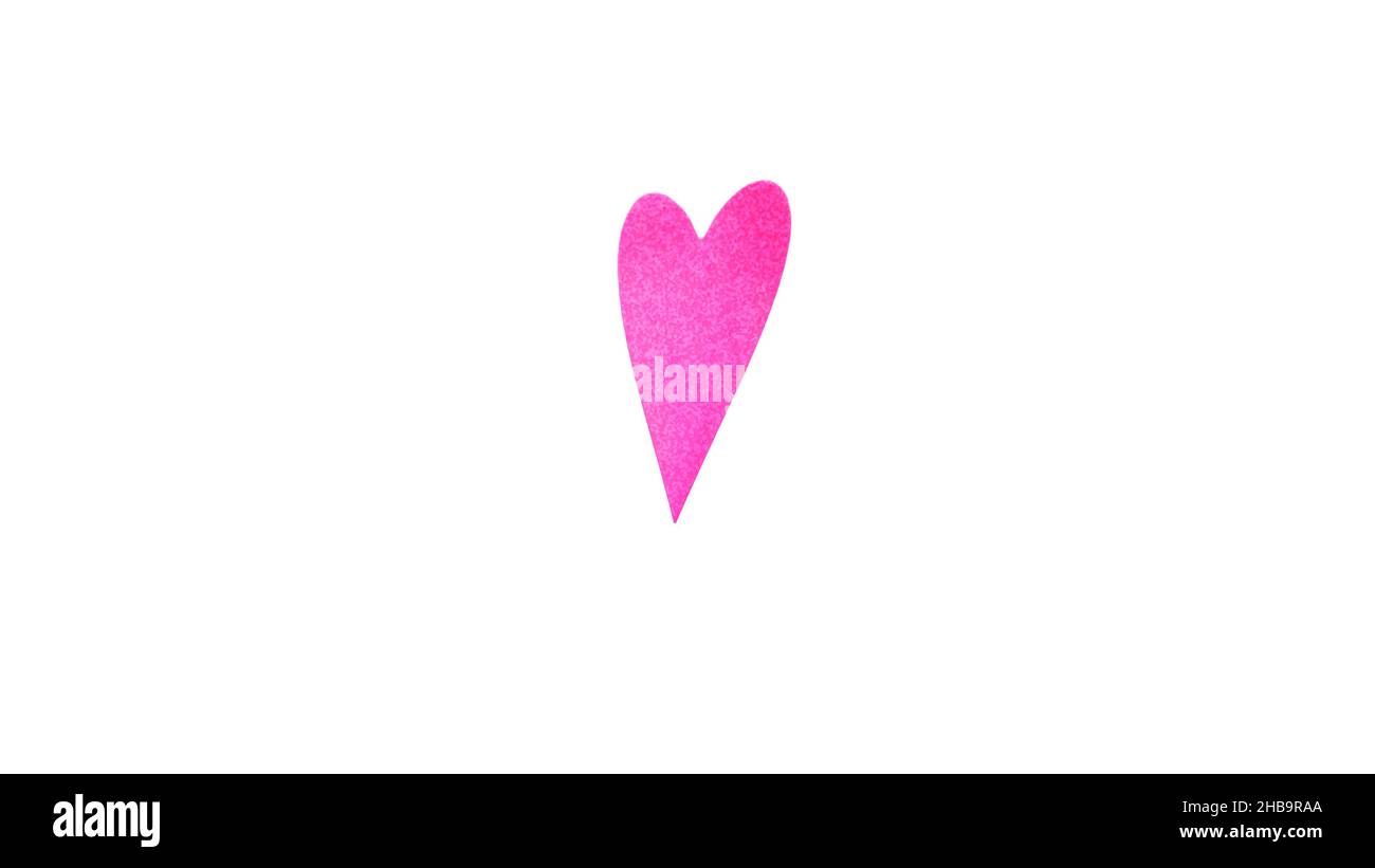 Pink heart isolated on white background Stock Photo - Alamy