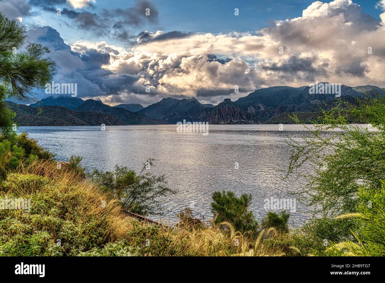 Sagauro Lake in the Tonto National Forest near Phoenix, Arizona Stock Photo Alamy
