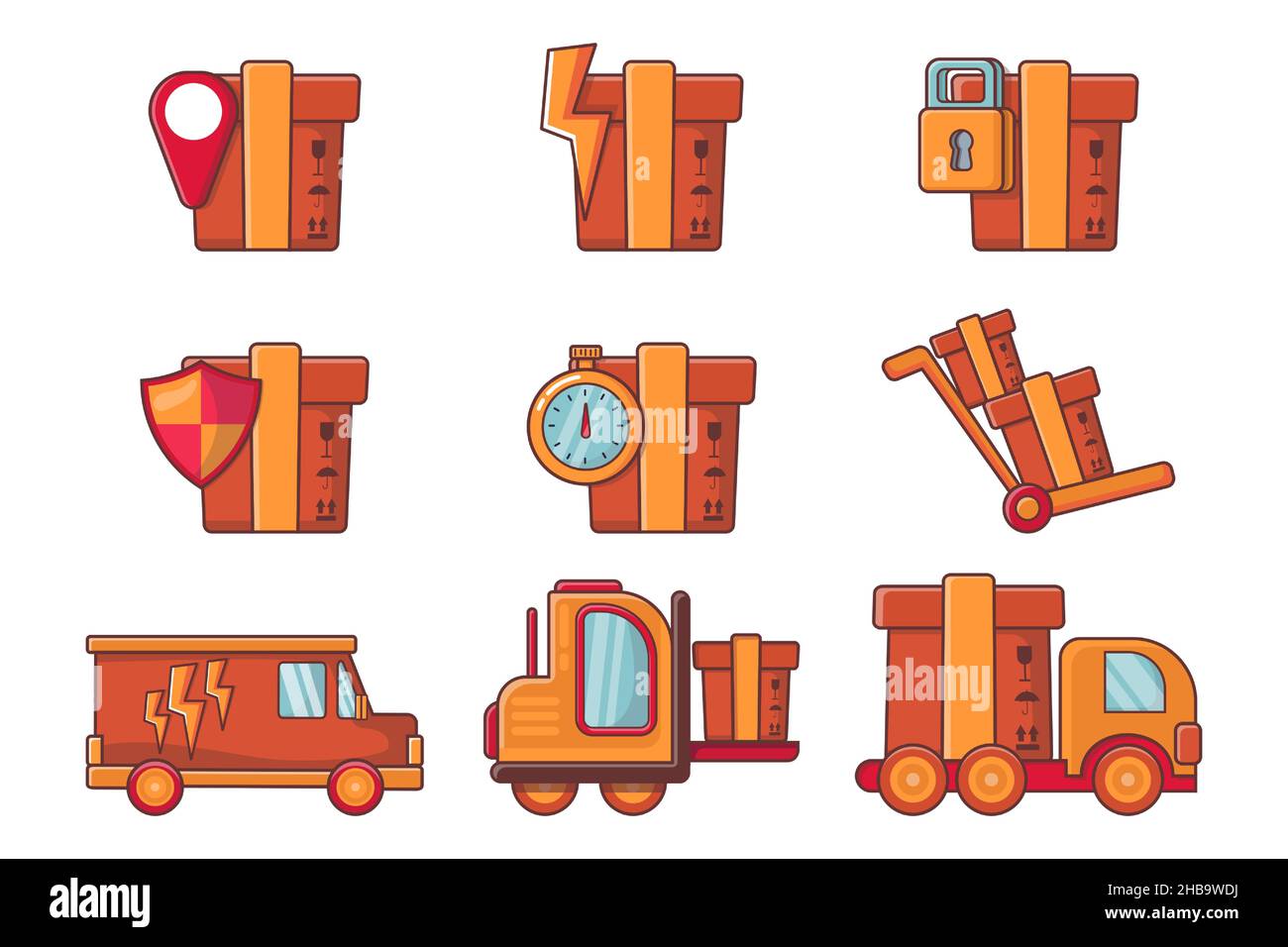 Logistic and Delivery vector illustration Collection Stock Vector