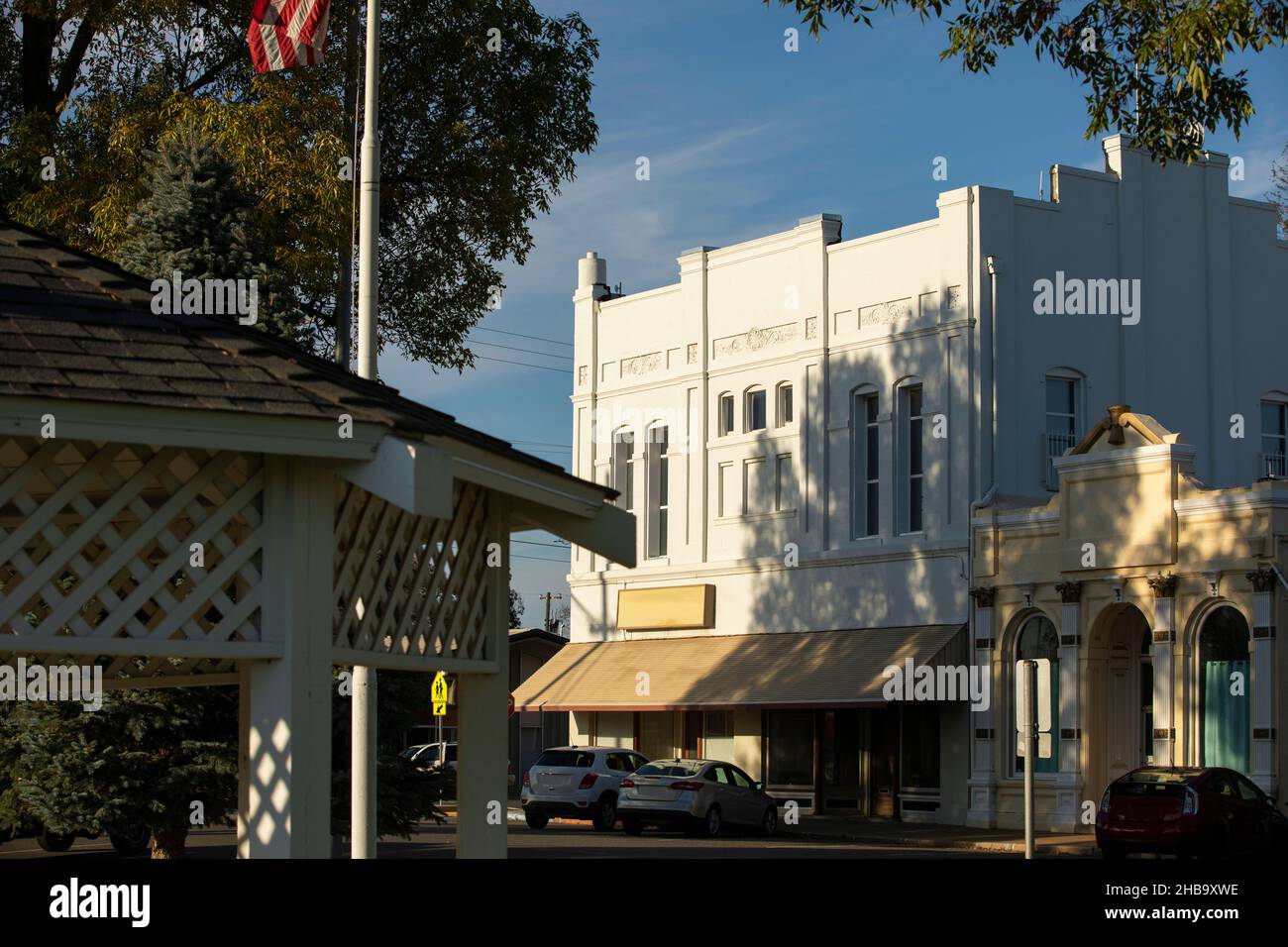 Late afternoon view of the historic downtown area of Wheatland