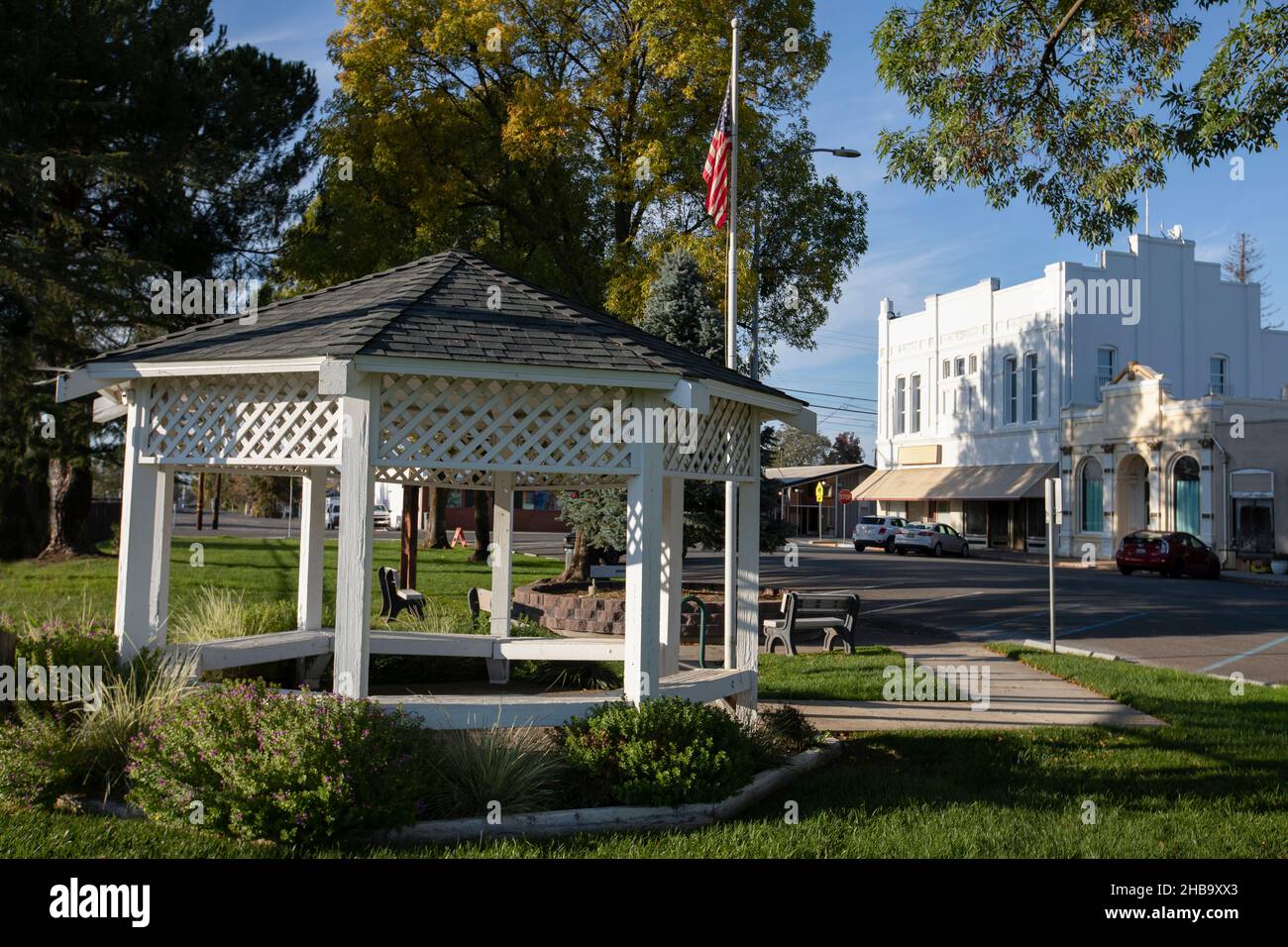 Late afternoon view of the historic downtown area of Wheatland