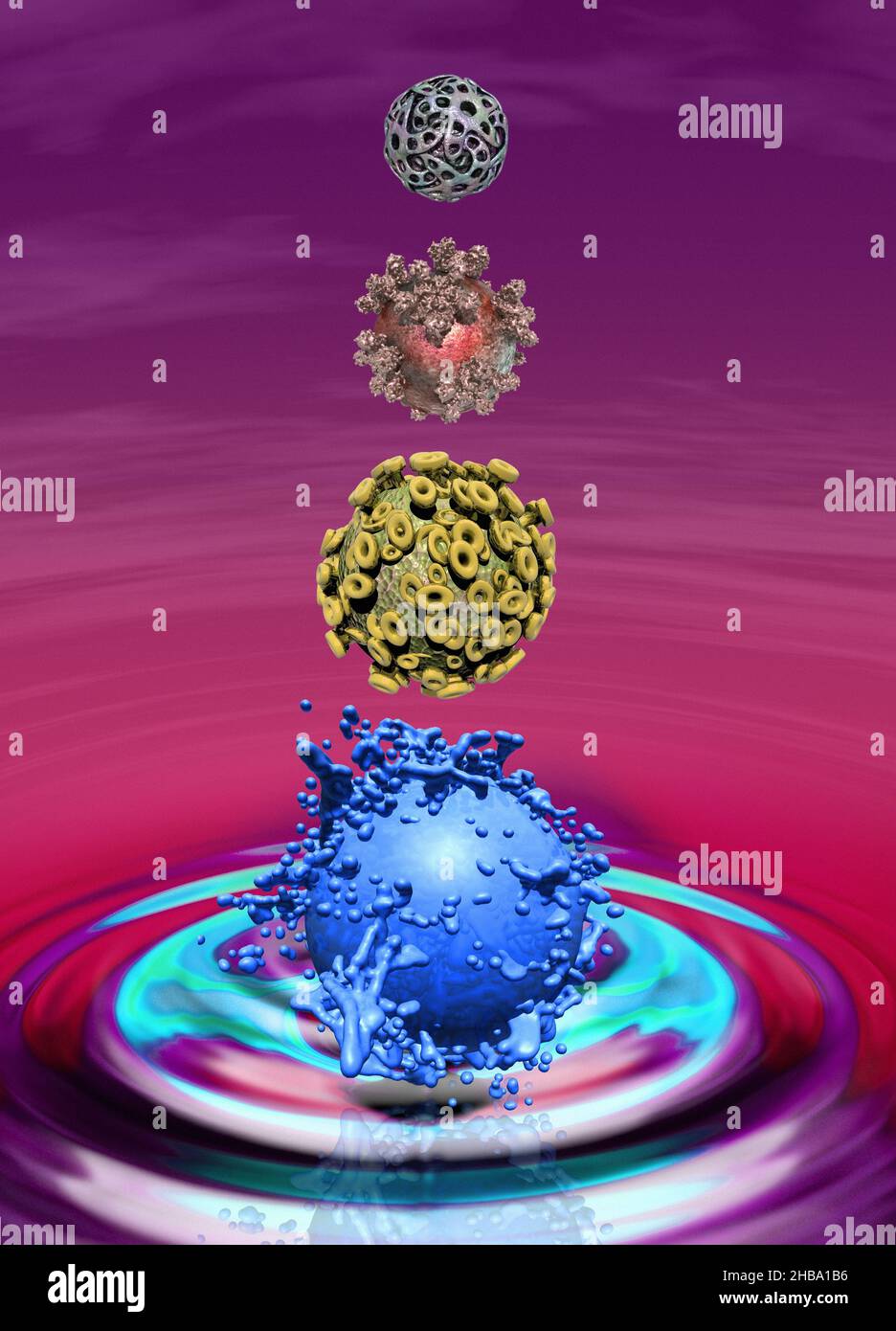Viruses in space, conceptual illustration Stock Photo Alamy