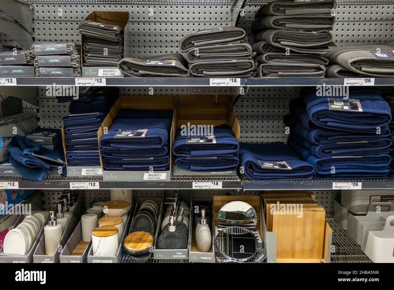 Mackay, Queensland, Australia December 2021 Towels and bathroom