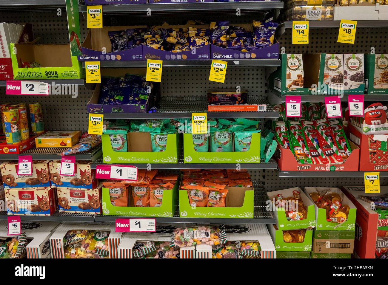 Mackay, Queensland, Australia - December 2021: chocolates and candies ...