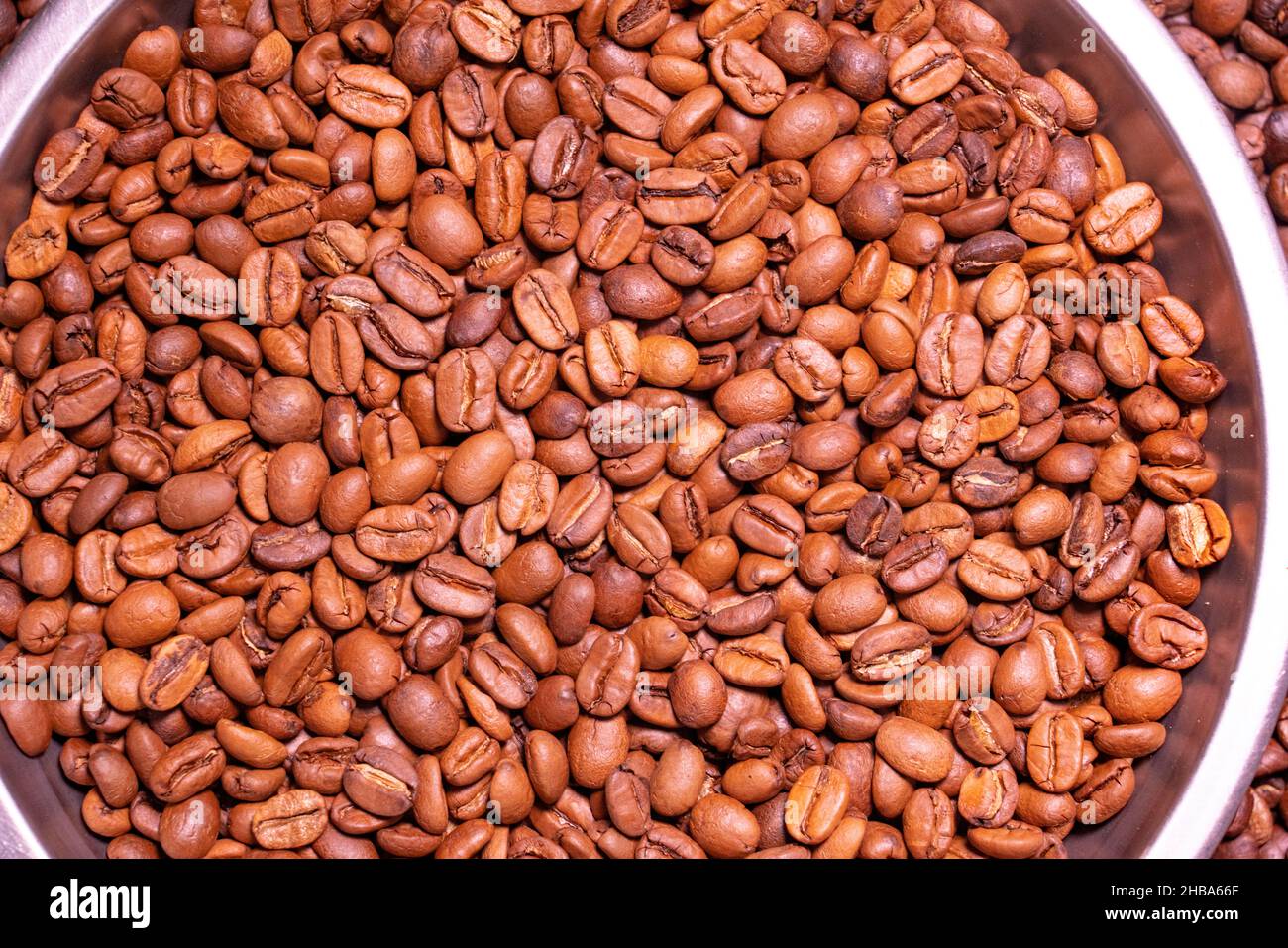 Roasted arabica coffee bean full frame backdrop background texture