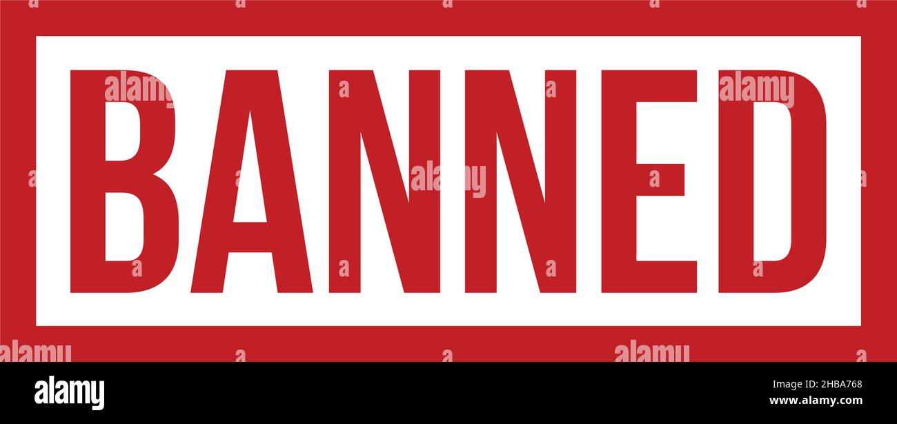Banned Rubber Stamp. Banned Stamp Seal – Vector Stock Vector