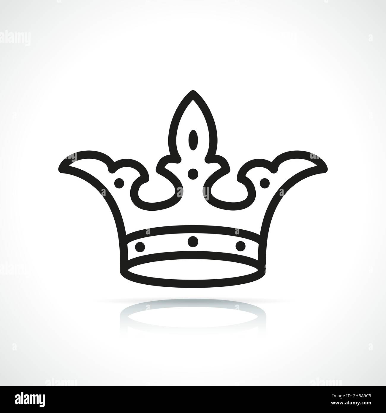 crown thin line icon isolated design illustration Stock Vector