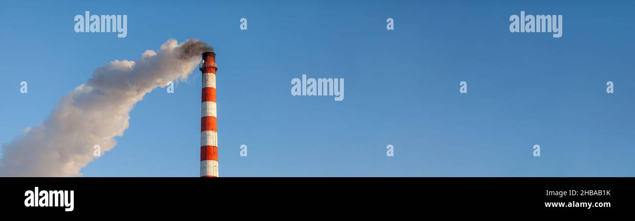 Woman was wearing a mask and running on air pollution Stock Photo