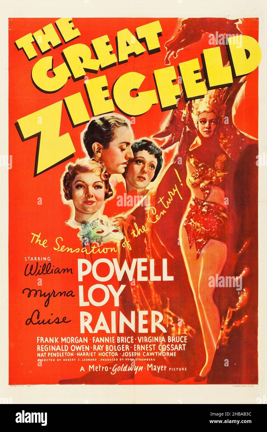 THE GREAT ZIEGFELD (1936), directed by ROBERT Z. LEONARD. Credit M.G.M