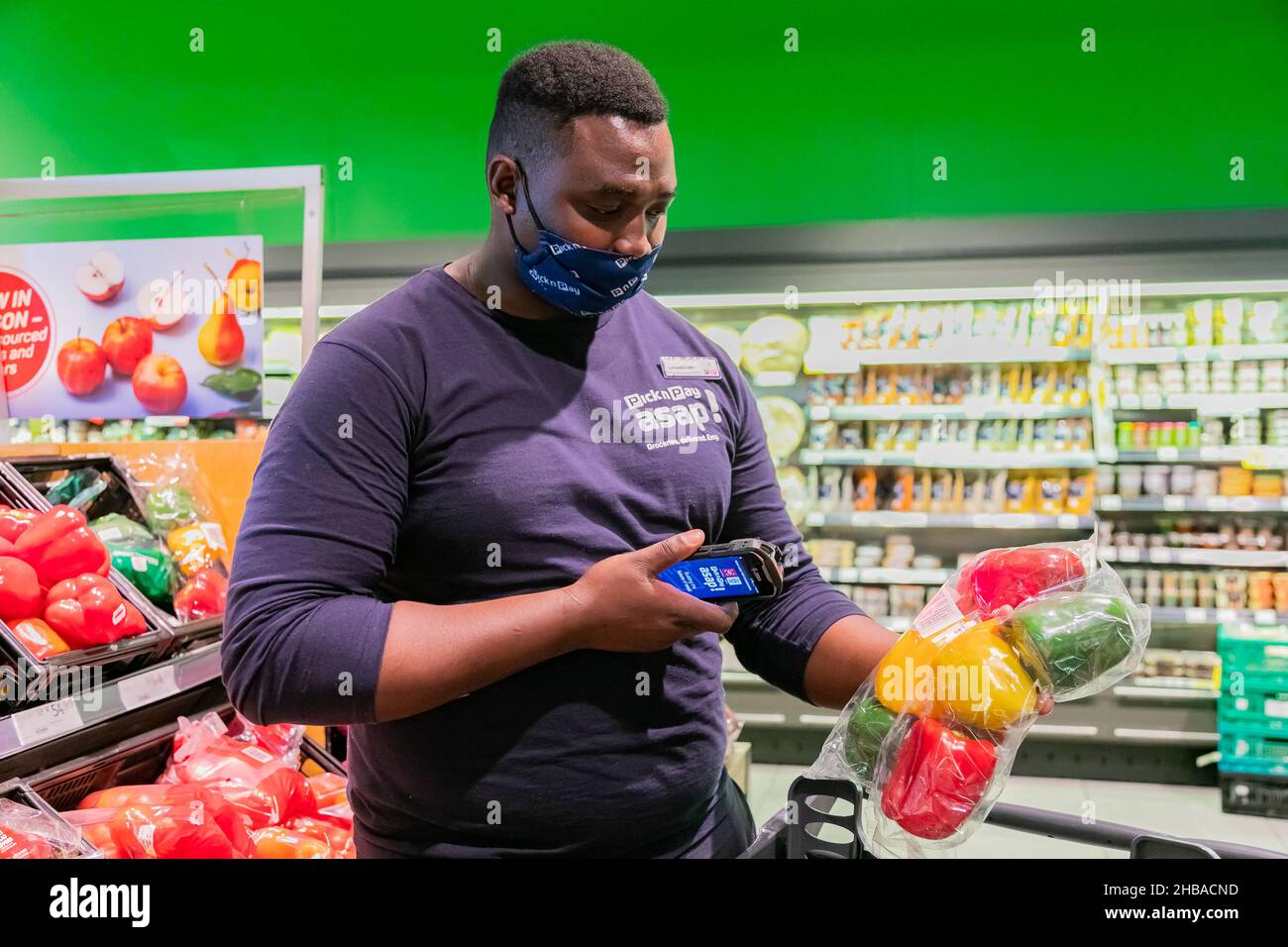 CAPE TOWN, SOUTH AFRICA Oct 26, 2021 A staff member picking products