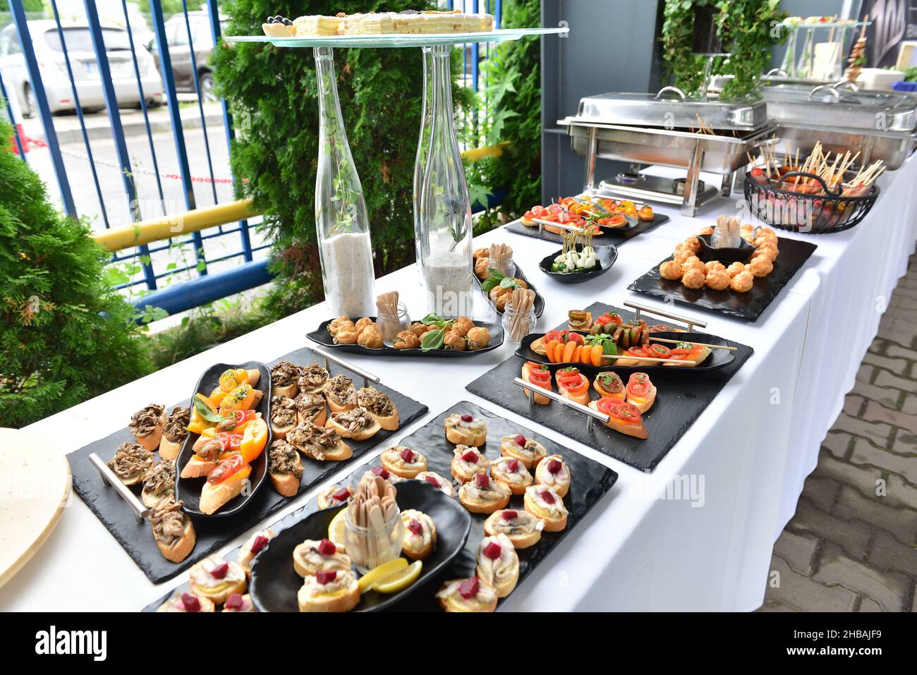 Beautiful shot of a buffet on a table in a restaurant Stock Photo Alamy — free download