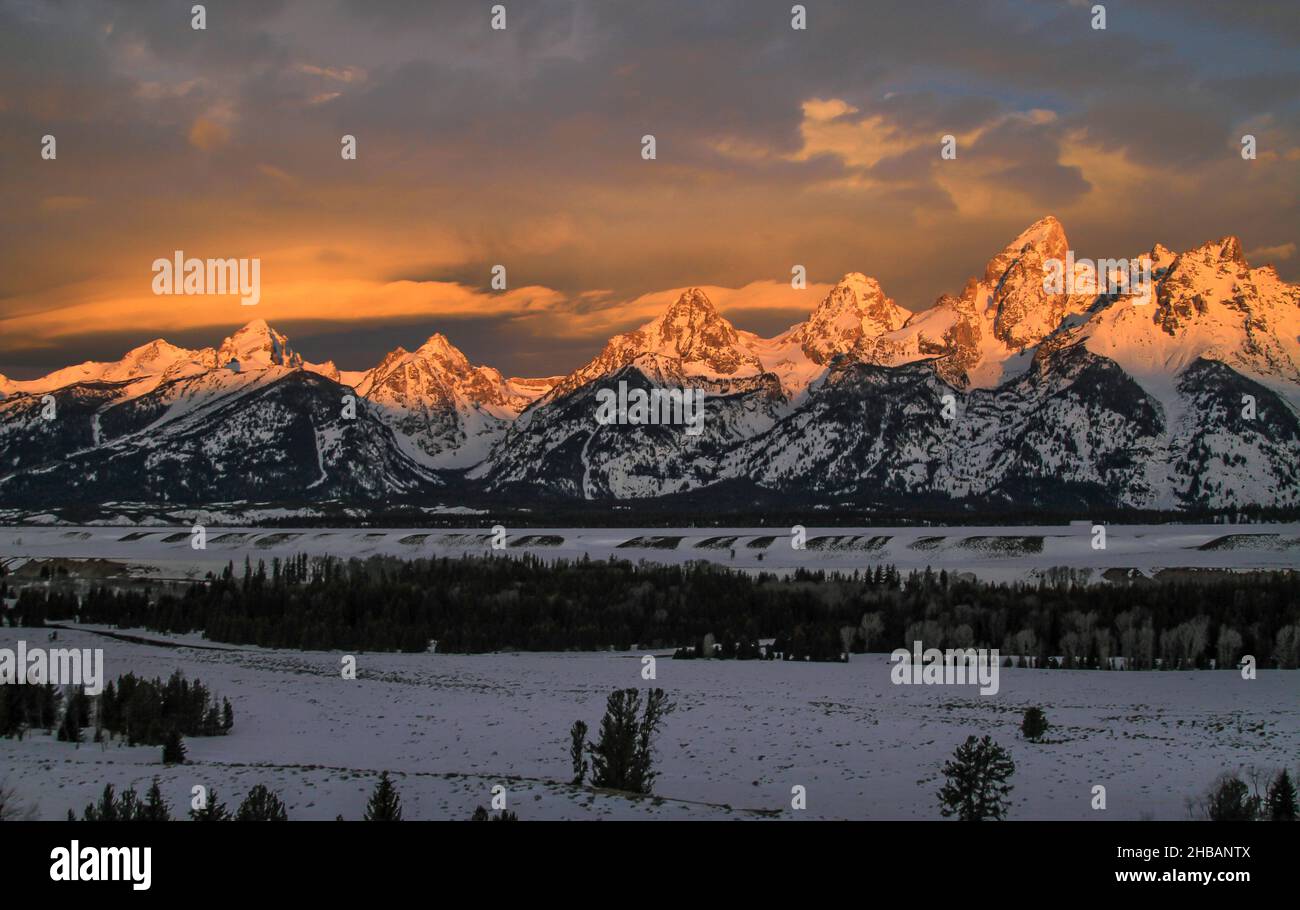 Grand Teton National Park, northwestern Wyoming, United States of America.  A unique, optimised version of an NPS image, Credit: NPS/D. Restivo Stock Photo
