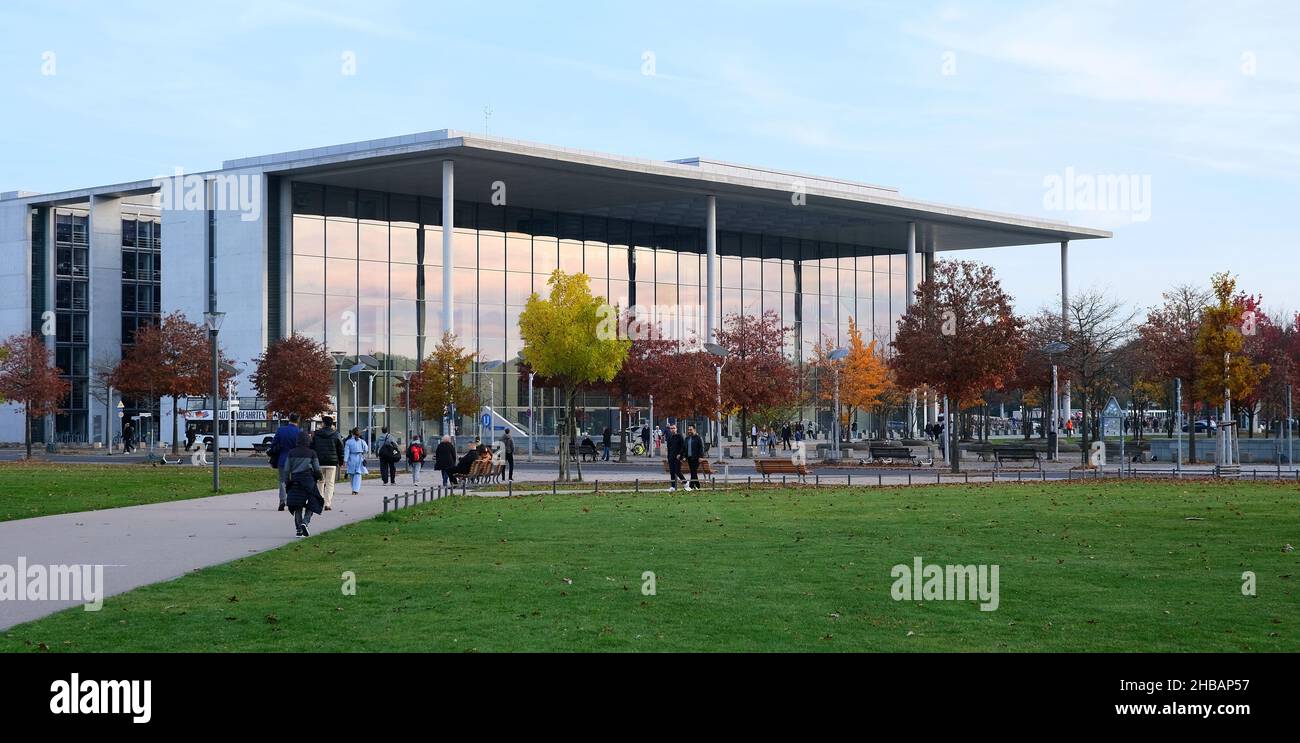 Berlin, Germany, October 30, 2021, Autumn Evening at Paul Löbe House Stock Photo